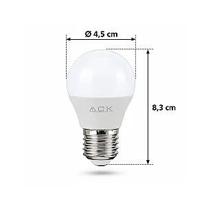ACK AA11-00523 5W E27 G45 6500K Beyaz Top Led Ampul - 4
