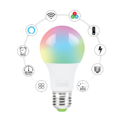 ACK AA14-60920 10W E27 RGB Wi-Fi Led Ampul - ACK (1)