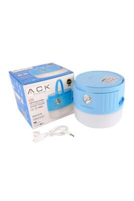 ACK AC04-00130 Şarjlı Dokunmatik 2 Kademeli Mavi Gövde El Fenerli Işıldak - 3