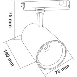 ACK AD30-01100 30W Led Ray Spot Armatür Beyaz Kasa 3000K Günışığı - 4