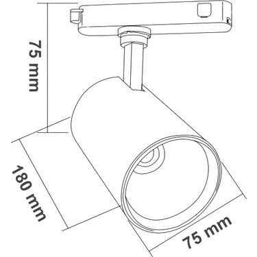 ACK AD30-01101 30W Led Ray Spot Armatür Siyah 3000K Günışığı - 4