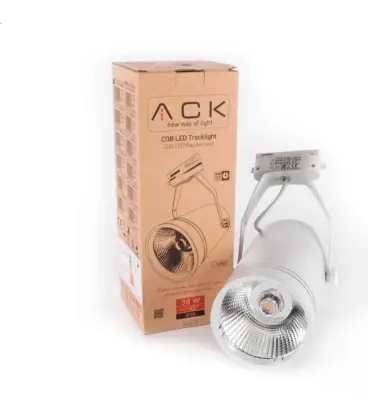 ACK AD30-01900 30W Led Monofaze Ray Armatürü Beyaz Kasa COB 3000K Günışığı - 2