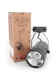 ACK AD30-01901 30W Led Monofaze Ray Armatürü Siyah COB 3000K Günışığı - ACK (1)