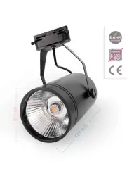 ACK AD30-01901 30W Led Monofaze Ray Armatürü Siyah COB 3000K Günışığı - 5