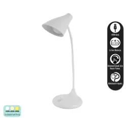 ACK AF11-10013 Led Masa Lambası Şarjlı Dimli Dokunmatik Beyaz Kasa - 1