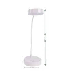 ACK AF11-10015 Led Masa Lambası Şarjlı Dimli Dokunmatik Beyaz Kasa - 3
