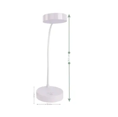 ACK AF11-10015 Led Masa Lambası Şarjlı Dimli Dokunmatik Beyaz Kasa - 3