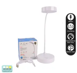 ACK AF11-10015 Led Masa Lambası Şarjlı Dimli Dokunmatik Beyaz Kasa - 5