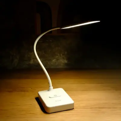 ACK AF11-10016 Led Masa Lambası Şarjlı Dimli Dokunmatik Beyaz Kasa - 2