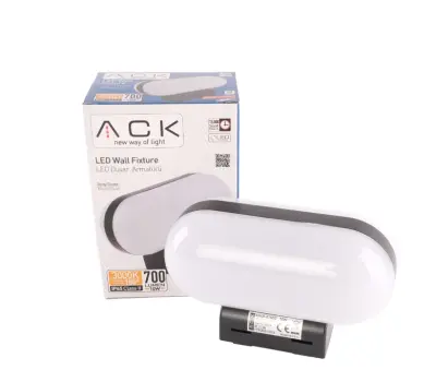 ACK AG40-01602 10W Led Duvar Apliği Siyah Gövde 3000K Günışığı - 4