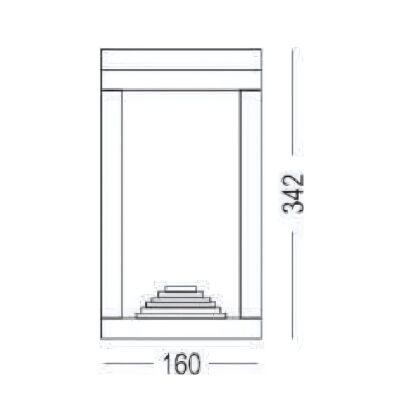 ACK AG57-03021 PC Bahçe Set Üstü Armatürü GU10 160x342mm - 2