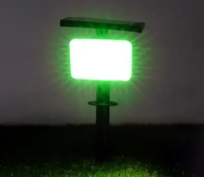 ACK AG60-01851 10W/h Solar Led Çim Armatürü Kazıklı Yeşil Işık - 2