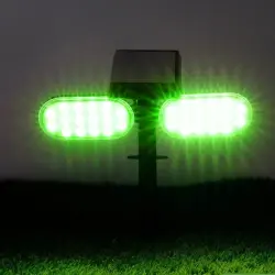 ACK AG60-02851 10W/h Solar Led Çim Armatürü Kazıklı Yeşil Işık İkili - ACK (1)