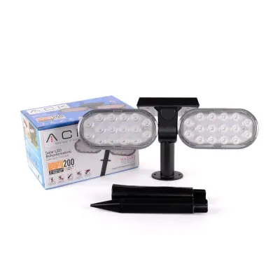 ACK AG60-02851 10W/h Solar Led Çim Armatürü Kazıklı Yeşil Işık İkili - 3