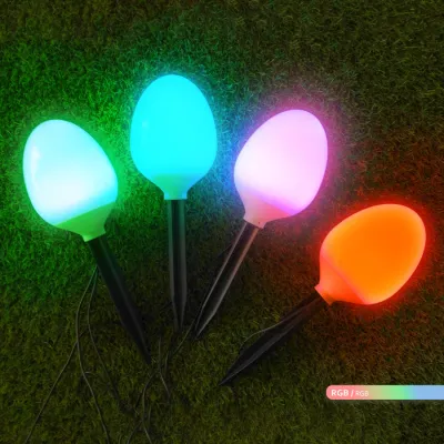 ACK-AG60-05891 8W Dörtlü Set Solar Bahçe Armatürü RGB - 2
