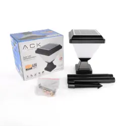 ACK AG60-06801 10W/h Solar Led Bahçe Armatürü Kare 3000K Günışığı - 5