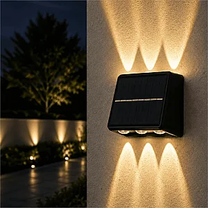 ACK AG60-09801 3000K Çift Yönlü Siyah Gövde Solar LED Bahçe Armatürü - 2