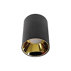 ACK AH03-08661 Dekoratif Tavan Armatürü, Gold Siyah Kasa Yuvarlak GU10 - ACK