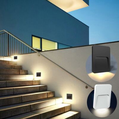 ACK AH07-01401 2W Siyah Duvar Armatürü 3000K Günışığı IP65 - 4