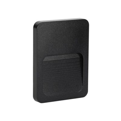 ACK AH07-01401 2W Siyah Duvar Armatürü 3000K Günışığı IP65 - 1