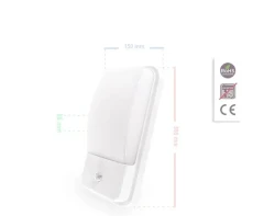 ACK AH07-05330 20W Sensörlü Led Duvar Apliği Beyaz Kasa 6500K Beyaz Işık IP44 - 4