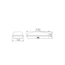 ACK-AH07-06630 15W Led Duvar Apliği Siyah Kasa 3000K - ACK (1)