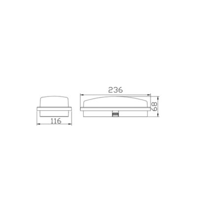ACK-AH07-06630 15W Led Duvar Apliği Siyah Kasa 3000K - 2
