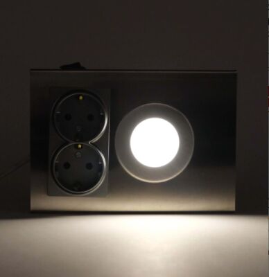 ACK AH11-00204 2,5W Günışığı Prizli LED Tezgah Altı Saten Armatür - 2