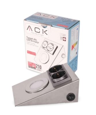ACK AH11-00204 2,5W Günışığı Prizli LED Tezgah Altı Saten Armatür - 4