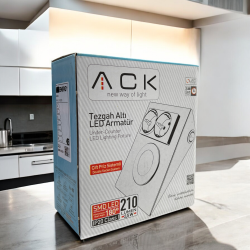 ACK AH11-00204 2,5W Ledli Prizli Tezgah Altı Armatür Beyaz Kasa 6500K Beyaz - ACK (1)