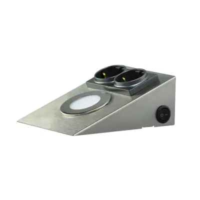 ACK AH11-00234 2,5W Beyaz Işık Prizli LED Tezgah Altı Saten Armatür - 1