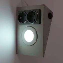 ACK AH11-00234 2,5W Beyaz Işık Prizli LED Tezgah Altı Saten Armatür - 3