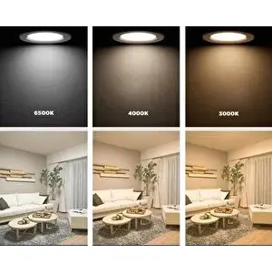 ACK AP01-01500 15W Sıva Altı Yuvarlak Led Spot Panel Armatür 3000K Günışığı - 3