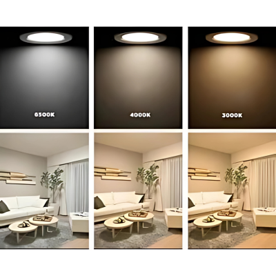 ACK AP01-01530 15W Beyaz Işık Yuvarlak Led Spot Panel Beyaz Armatür - 3