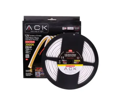 ACK AS03-00600 10W/mt 12V Neon Hortum Led 3000K Günışığı IP65 - 2