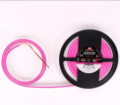 ACK AS03-00602 10W/mt 12V Neon Hortum Led Pembe Işık IP65 - 4