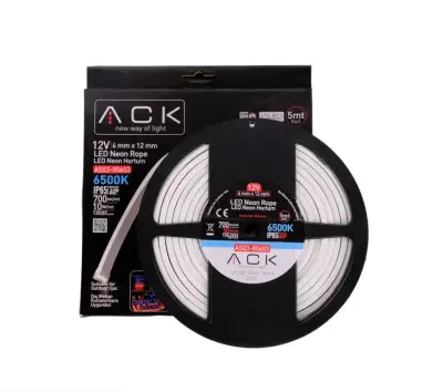 ACK AS03-00603 10W/mt 12V Neon Hortum Led 6500K Beyaz Işık IP65 - 2