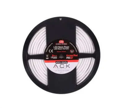 ACK AS03-00604 10W/mt 12V Neon Hortum Led Kırmızı Işık IP65 - 3