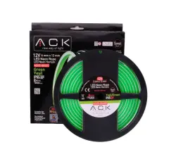 ACK AS03-00605 10W/mt 12V Neon Hortum Led Yeşil Işık IP65 - ACK (1)