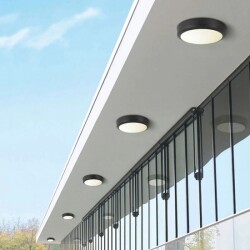 ACK AT10-51831 18W Siyah Led Tavan ve Duvar Armatürü 6500K Beyaz Işık IP65 - 3