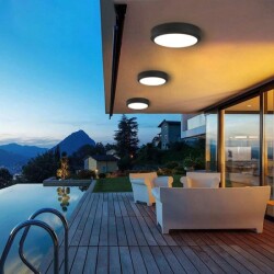 ACK AT10-51831 18W Siyah Led Tavan ve Duvar Armatürü 6500K Beyaz Işık IP65 - 5