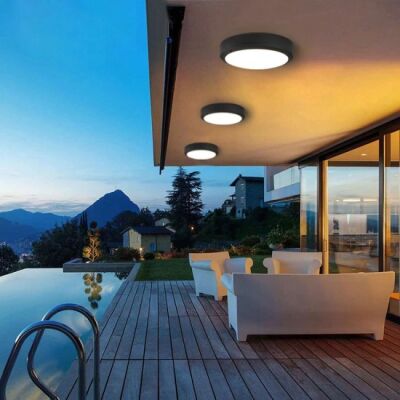 ACK AT10-51831 18W Siyah Led Tavan ve Duvar Armatürü 6500K Beyaz Işık IP65 - 5