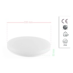 ACK AT10-83000 36W Yuvarlak Led Armatür Sıva Üstü 3000 K Günışığı - 3