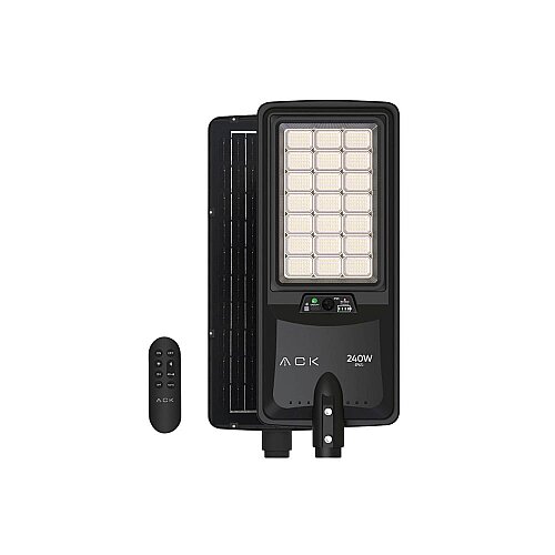 ACK AT42-16031 240W Solar Sokak Armatürü 6500K Beyaz Işık IP65 - 1