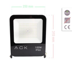 ACK AT62-19132 50W Led Projektör 6500K Beyaz Işık - 4