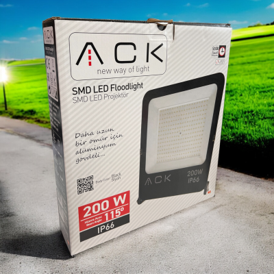 ACK AT62-19632 200W Led Projektör 6500K Beyaz Işık - 2