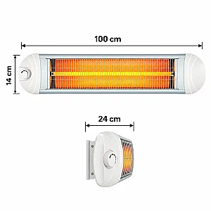 Awox Ecotec Beyaz 2500W Infrared Isıtıcı (Ayak Hariç) - 3