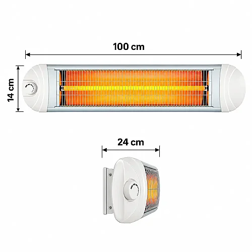 Awox Ecotec Beyaz 2500W Infrared Isıtıcı (Ayak Hariç) - 3