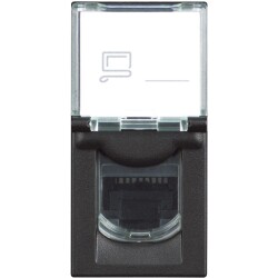 Bticino Classia Telefon Prizi RJ11 1M Siyah - BTICINO