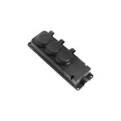 BYLION 3KMP-F Siyah Kauçuk Monofaze Üçlü Grup Priz IP44 F Tipi - BYLION (1)